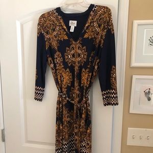Navy & gold DM Collection dress size 14